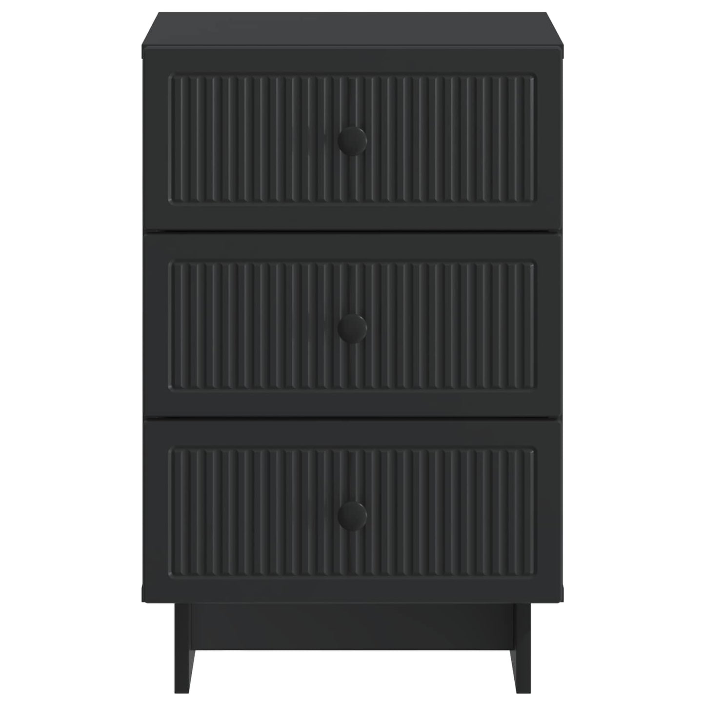 vidaXL Bedside Cabinet Black 43 x 41 x 66.5 cm Engineered Wood