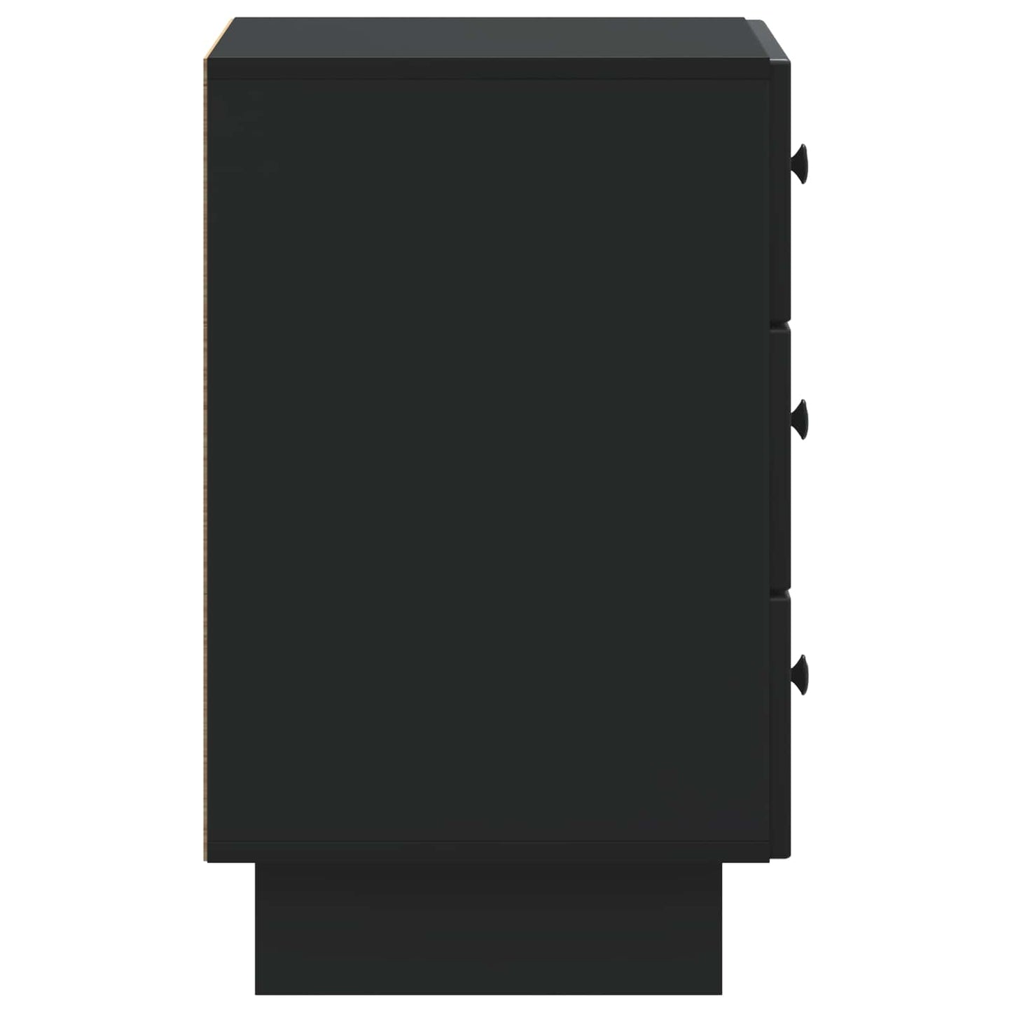 vidaXL Bedside Cabinet Black 43 x 41 x 66.5 cm Engineered Wood