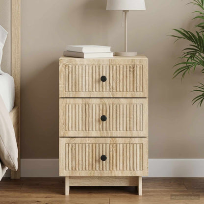 vidaXL Bedside Cabinet Sonoma Oak 43 x 41 x 66.5 cm Engineered Wood