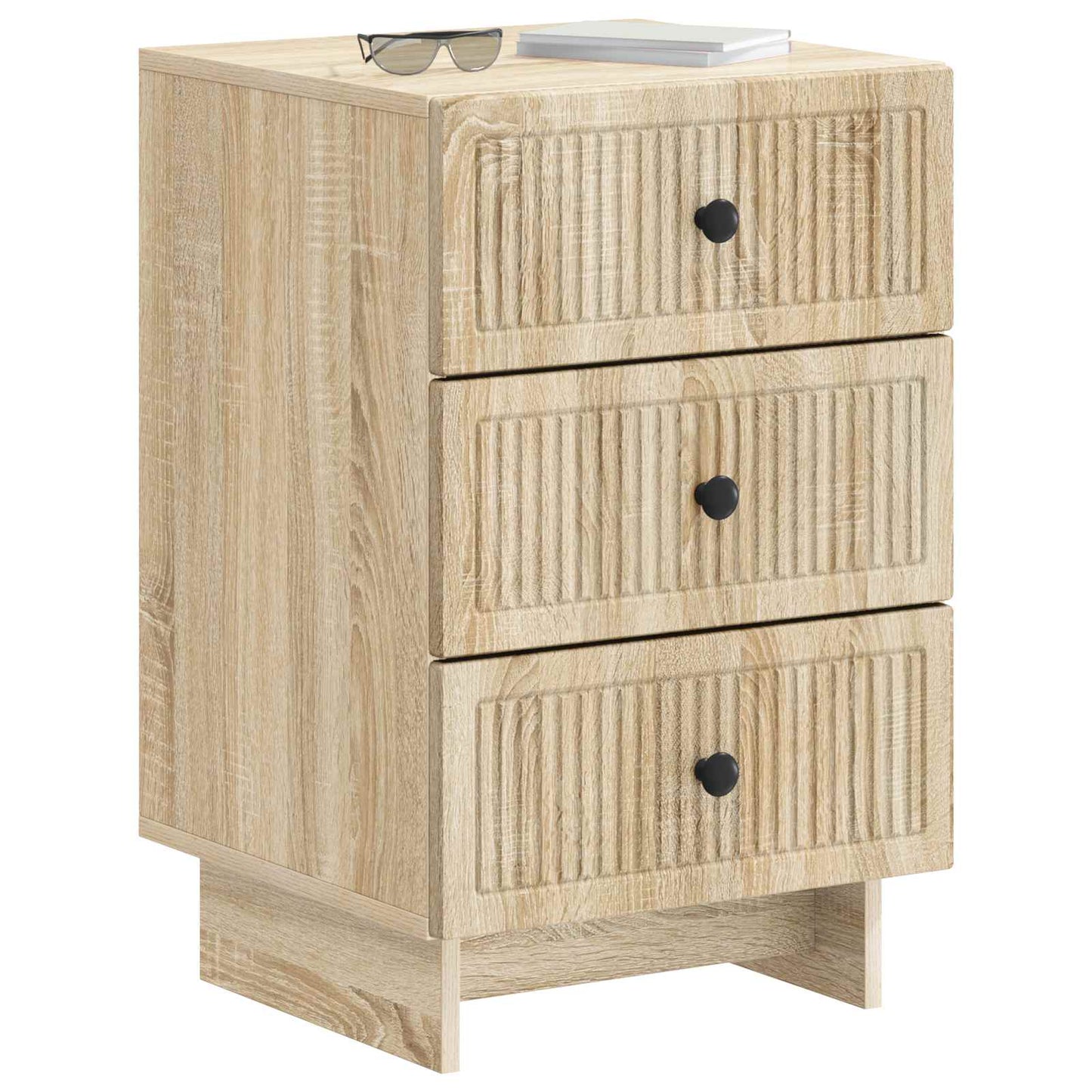 vidaXL Bedside Cabinet Sonoma Oak 43 x 41 x 66.5 cm Engineered Wood