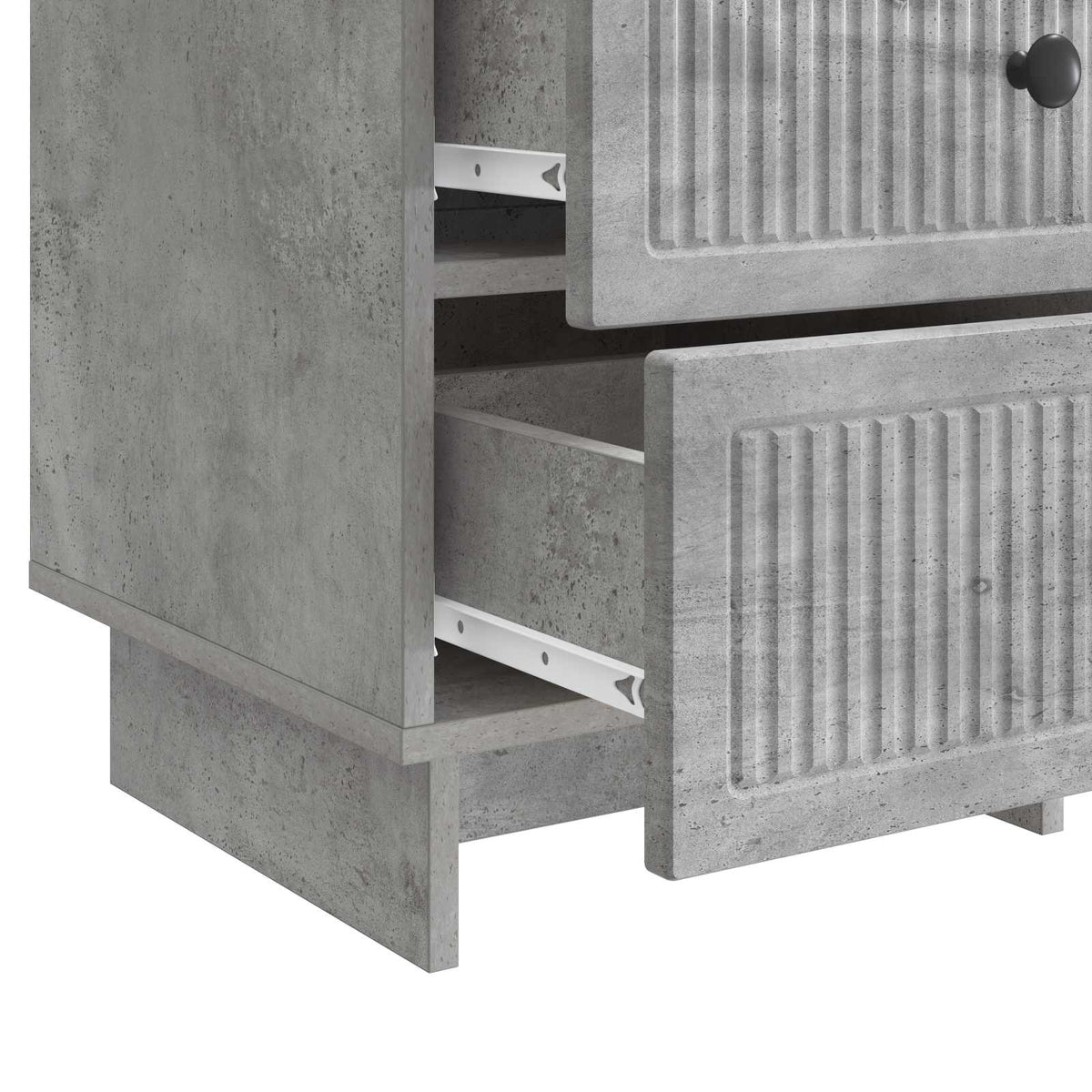 vidaXL Bedside Cabinet Concrete Grey 43 x 41 x 66.5 cm Engineered Wood