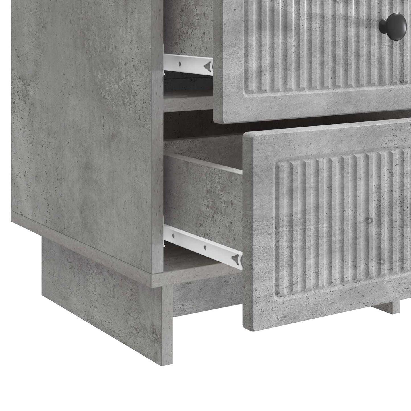 vidaXL Bedside Cabinet Concrete Grey 43 x 41 x 66.5 cm Engineered Wood