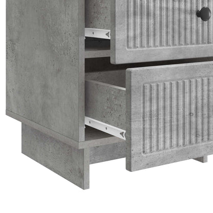 vidaXL Bedside Cabinet Concrete Grey 43 x 41 x 66.5 cm Engineered Wood