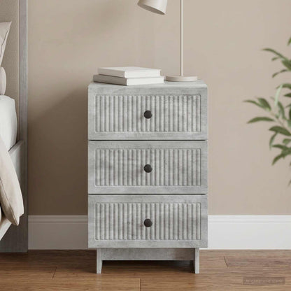 vidaXL Bedside Cabinet Concrete Grey 43 x 41 x 66.5 cm Engineered Wood
