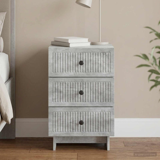 vidaXL Bedside Cabinet Concrete Grey 43 x 41 x 66.5 cm Engineered Wood