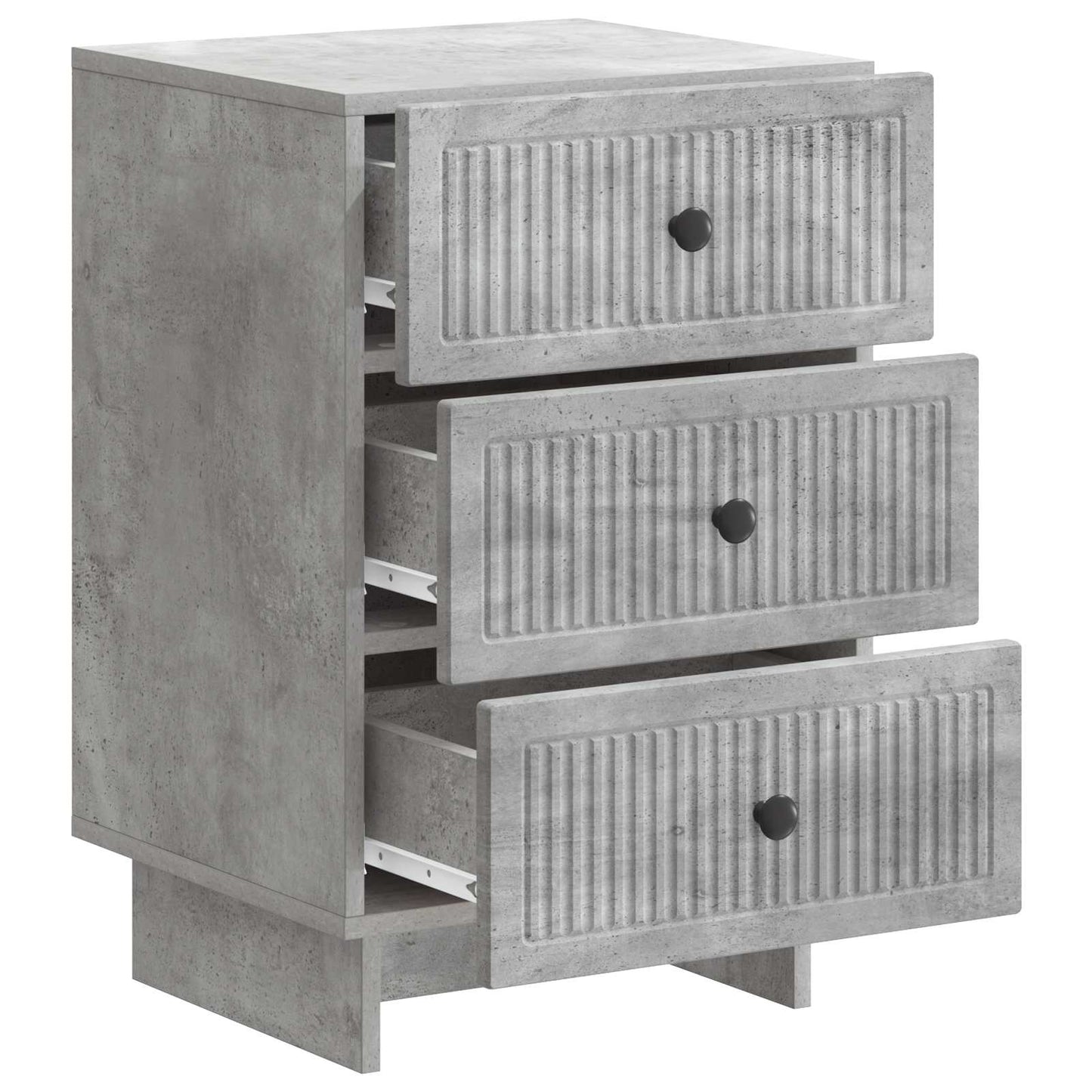 vidaXL Bedside Cabinet Concrete Grey 43 x 41 x 66.5 cm Engineered Wood
