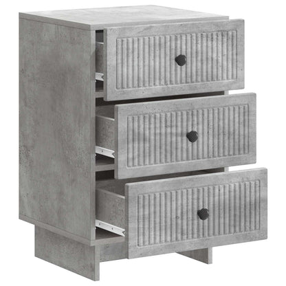vidaXL Bedside Cabinet Concrete Grey 43 x 41 x 66.5 cm Engineered Wood