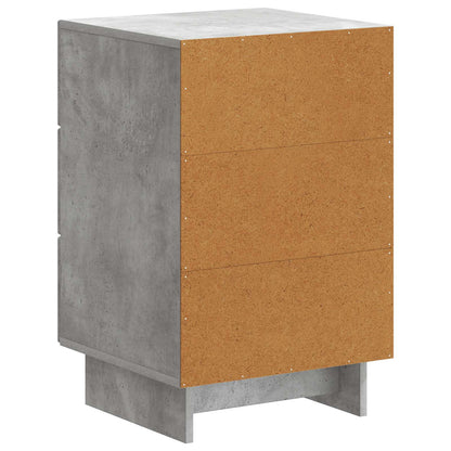 vidaXL Bedside Cabinet Concrete Grey 43 x 41 x 66.5 cm Engineered Wood
