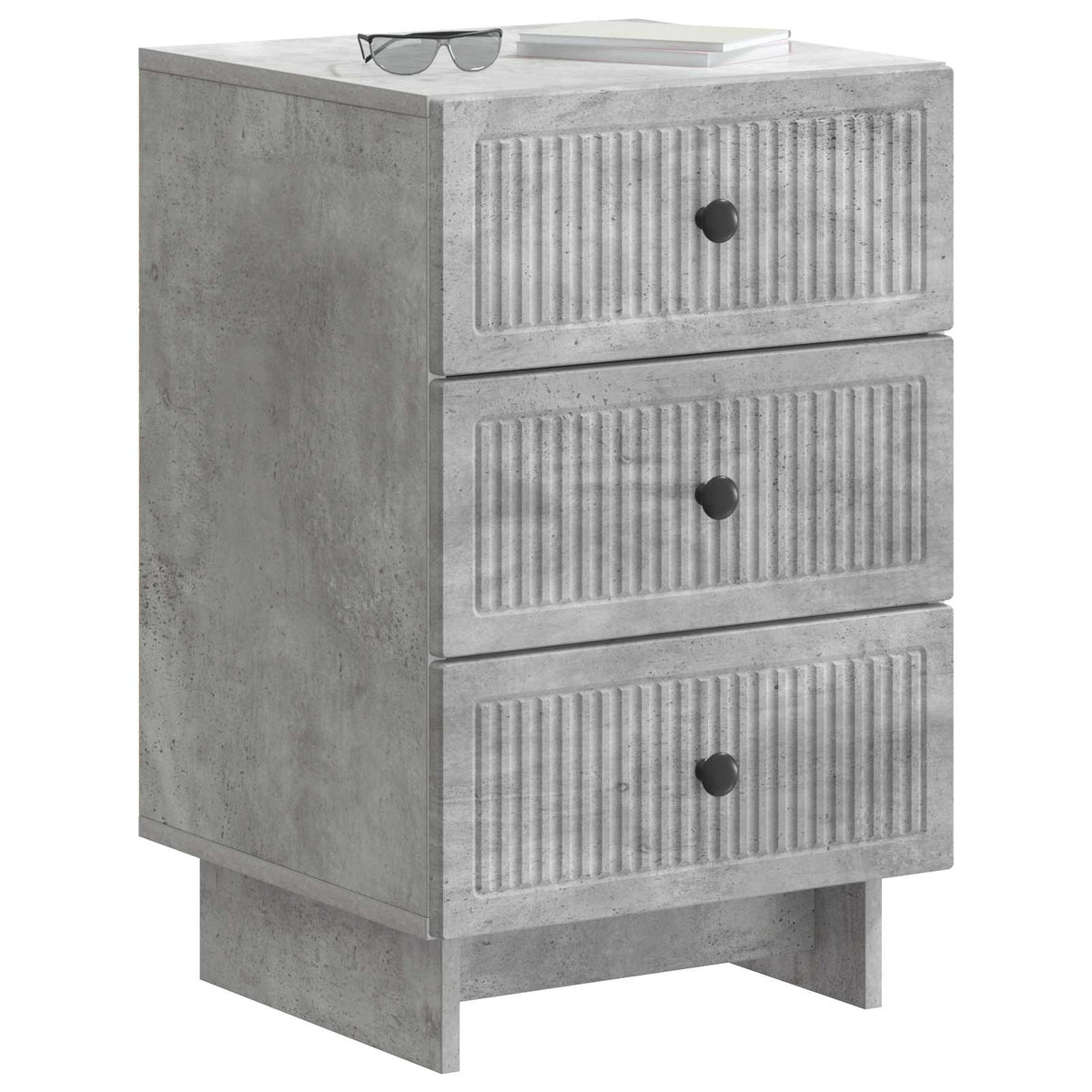 vidaXL Bedside Cabinet Concrete Grey 43 x 41 x 66.5 cm Engineered Wood
