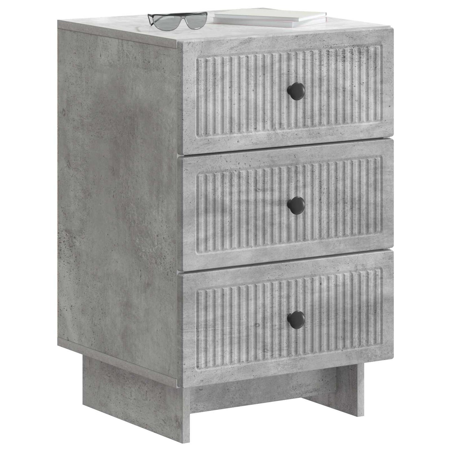 vidaXL Bedside Cabinet Concrete Grey 43 x 41 x 66.5 cm Engineered Wood