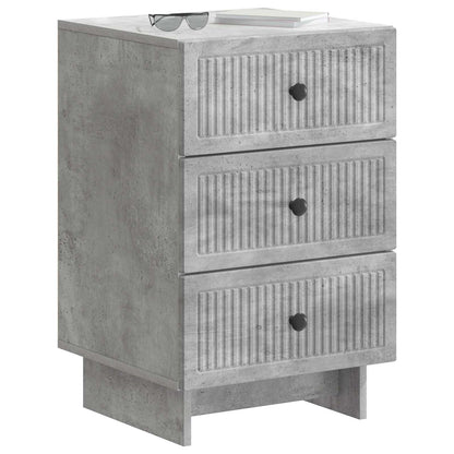 vidaXL Bedside Cabinet Concrete Grey 43 x 41 x 66.5 cm Engineered Wood