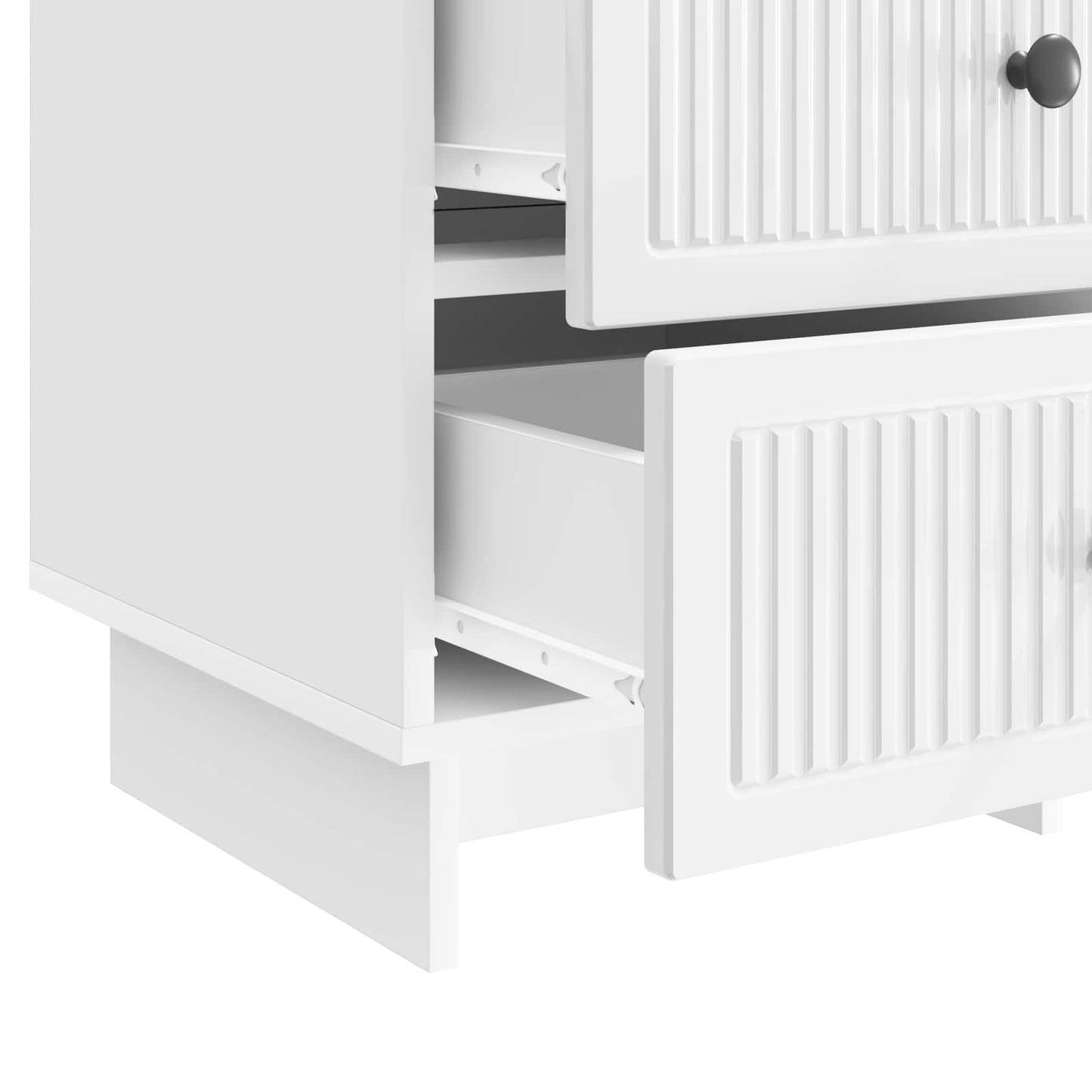 vidaXL Bedside Cabinet with Drawer High Gloss White 43 x 41 x 66.5 cm