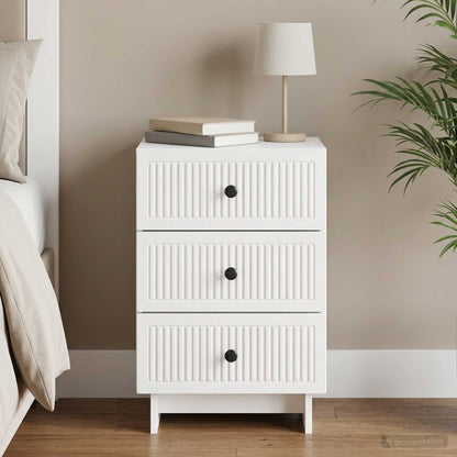 vidaXL Bedside Cabinet with Drawer High Gloss White 43 x 41 x 66.5 cm