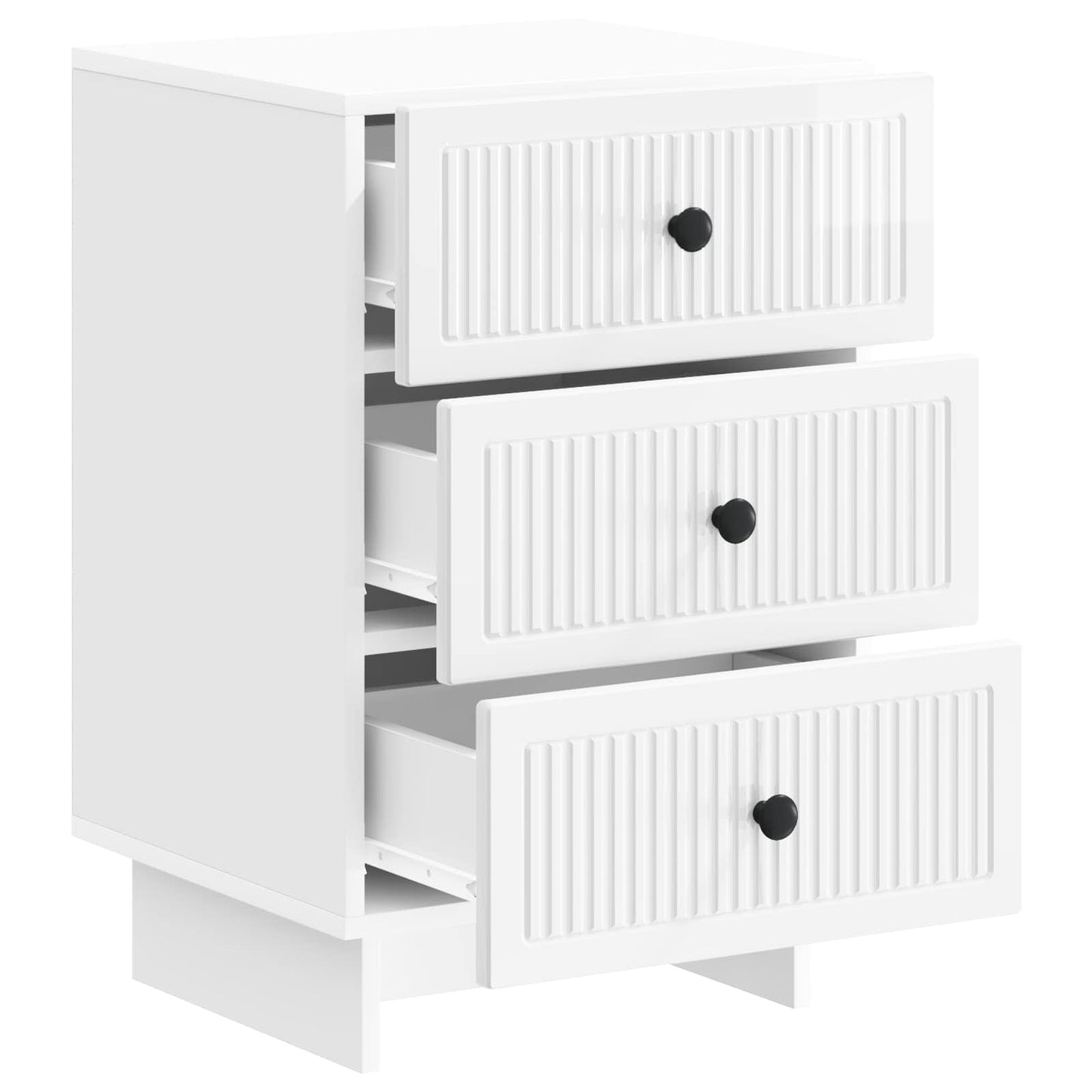 vidaXL Bedside Cabinet with Drawer High Gloss White 43 x 41 x 66.5 cm