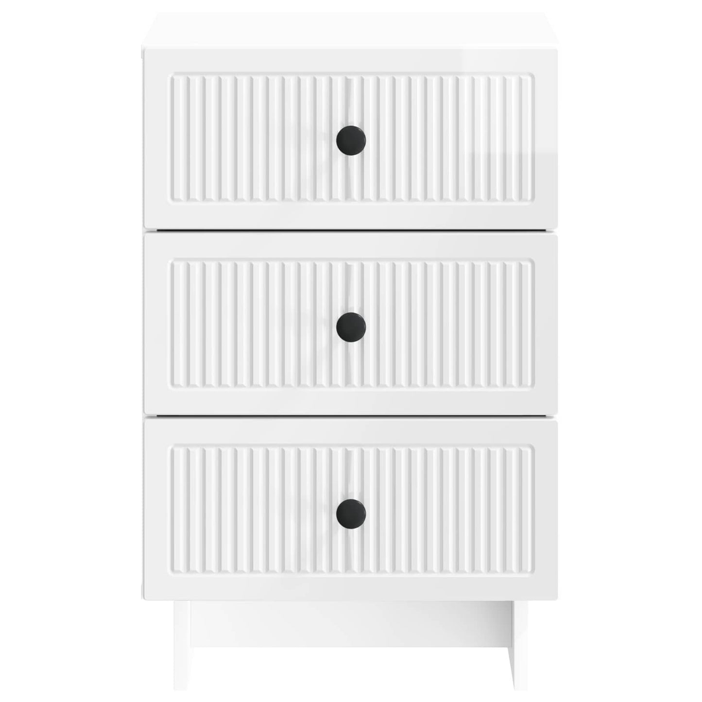vidaXL Bedside Cabinet with Drawer High Gloss White 43 x 41 x 66.5 cm