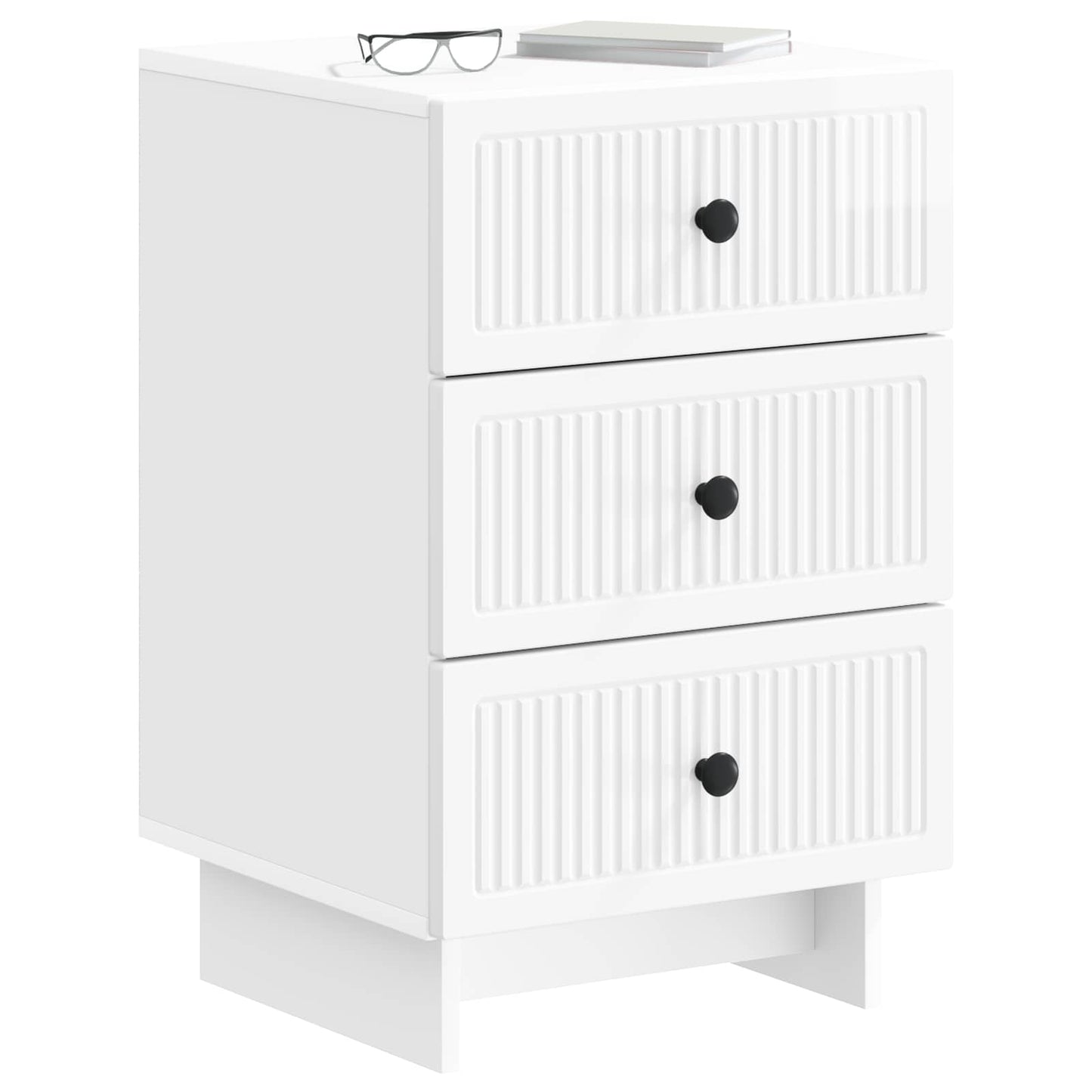 vidaXL Bedside Cabinet with Drawer High Gloss White 43 x 41 x 66.5 cm