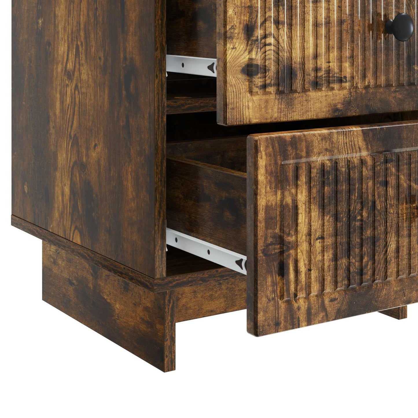 vidaXL Bedside Cabinet Smoked Oak 43 x 41 x 66.5 cm Engineered Wood