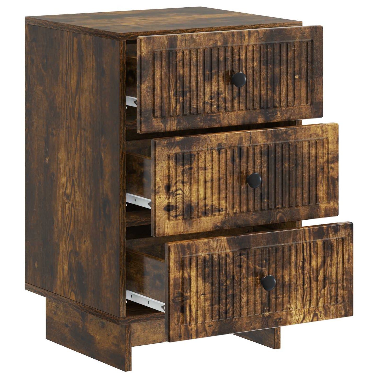 vidaXL Bedside Cabinet Smoked Oak 43 x 41 x 66.5 cm Engineered Wood