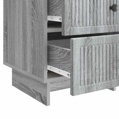 vidaXL Bedside Cabinet Grey Sonoma 43 x 41 x 66.5 cm Engineered Wood