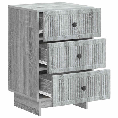 vidaXL Bedside Cabinet Grey Sonoma 43 x 41 x 66.5 cm Engineered Wood