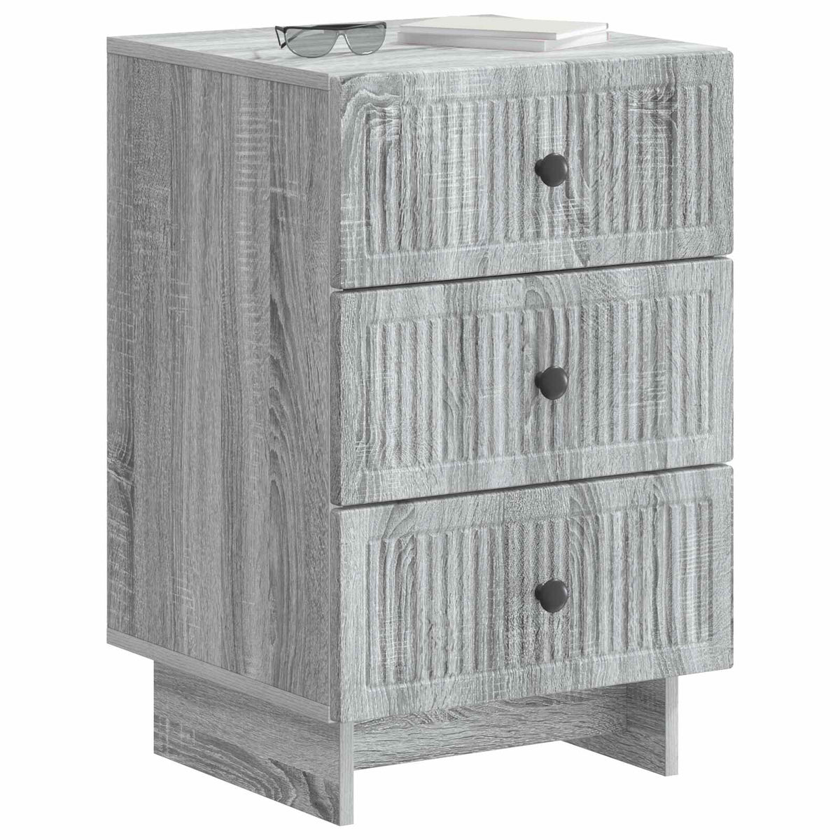 vidaXL Bedside Cabinet Grey Sonoma 43 x 41 x 66.5 cm Engineered Wood