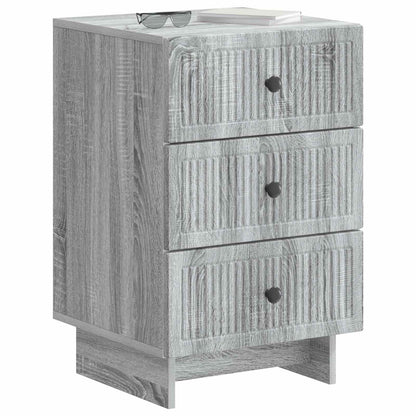 vidaXL Bedside Cabinet Grey Sonoma 43 x 41 x 66.5 cm Engineered Wood