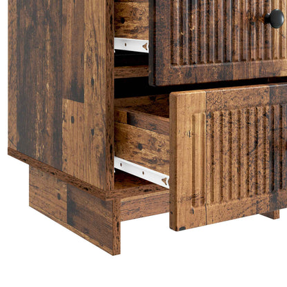 vidaXL Bedside Cabinet Old Wood 43 x 41 x 66.5 cm Engineered Wood