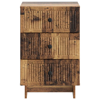 vidaXL Bedside Cabinet Old Wood 43 x 41 x 66.5 cm Engineered Wood
