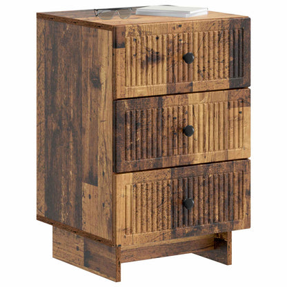vidaXL Bedside Cabinet Old Wood 43 x 41 x 66.5 cm Engineered Wood