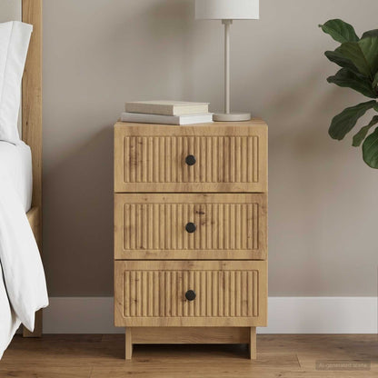vidaXL Bedside Cabinet Artisan Oak 43 x 41 x 66.5 cm Engineered Wood