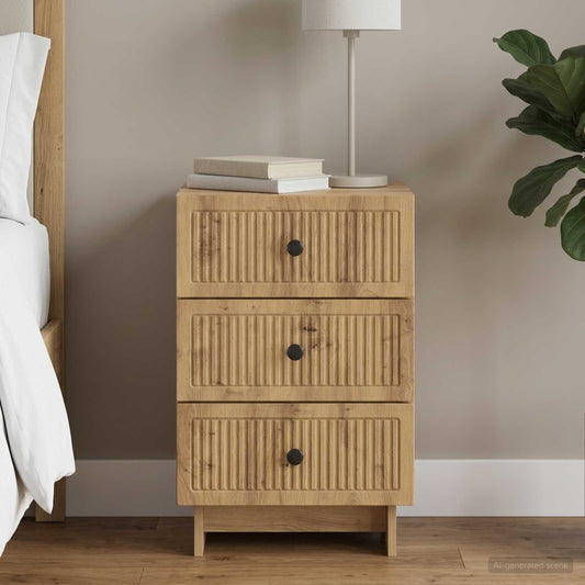 vidaXL Bedside Cabinet Artisan Oak 43 x 41 x 66.5 cm Engineered Wood