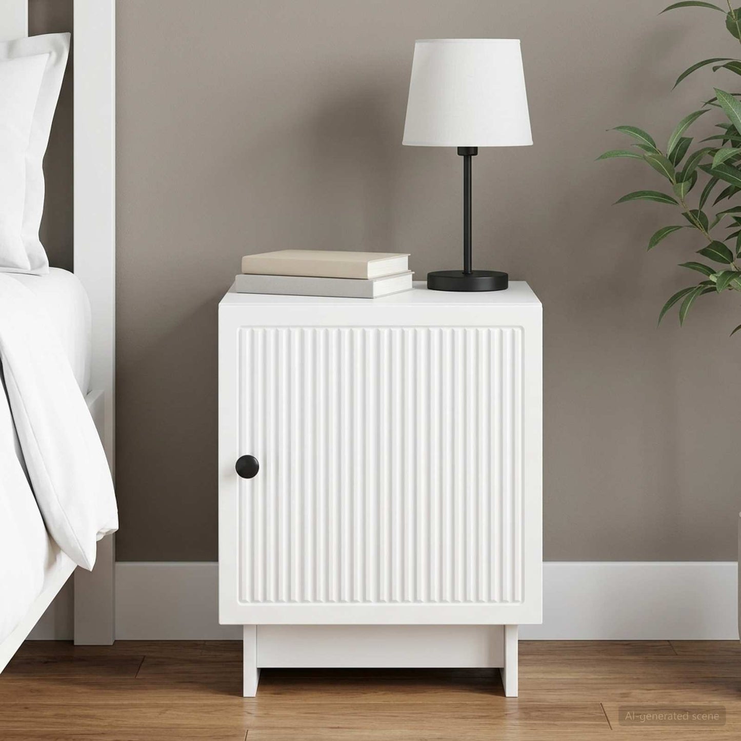 vidaXL Bedside Cabinet White 43 x 34.5 x 50 cm Engineered Wood