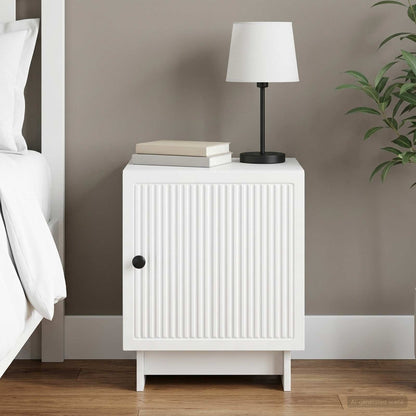 vidaXL Bedside Cabinet White 43 x 34.5 x 50 cm Engineered Wood