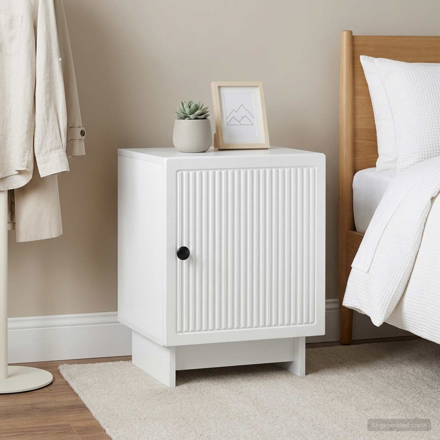 vidaXL Bedside Cabinet 2 pcs White 43 x 34.5 x 50 cm Engineered Wood