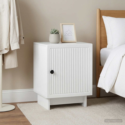 vidaXL Bedside Cabinet 2 pcs White 43 x 34.5 x 50 cm Engineered Wood