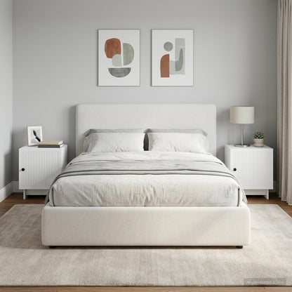 vidaXL Bedside Cabinet 2 pcs White 43 x 34.5 x 50 cm Engineered Wood