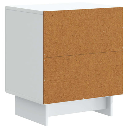 vidaXL Bedside Cabinet 2 pcs White 43 x 34.5 x 50 cm Engineered Wood