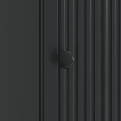 vidaXL Bedside Cabinet Black 43 x 34.5 x 50 cm Engineered Wood