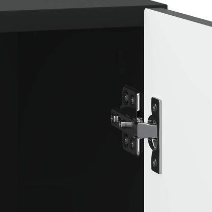 vidaXL Bedside Cabinet Black 43 x 34.5 x 50 cm Engineered Wood