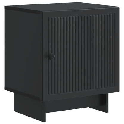vidaXL Bedside Cabinet Black 43 x 34.5 x 50 cm Engineered Wood