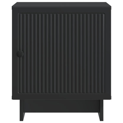 vidaXL Bedside Cabinet Black 43 x 34.5 x 50 cm Engineered Wood