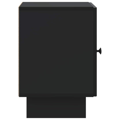 vidaXL Bedside Cabinet Black 43 x 34.5 x 50 cm Engineered Wood