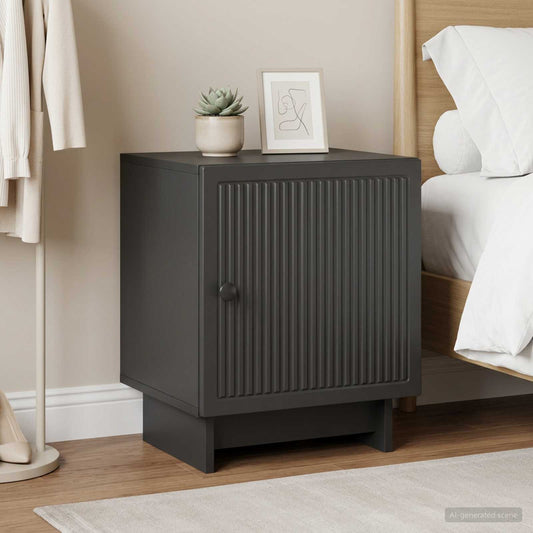 vidaXL Bedside Cabinet 2 pcs Black 43 x 34.5 x 50 cm Engineered Wood