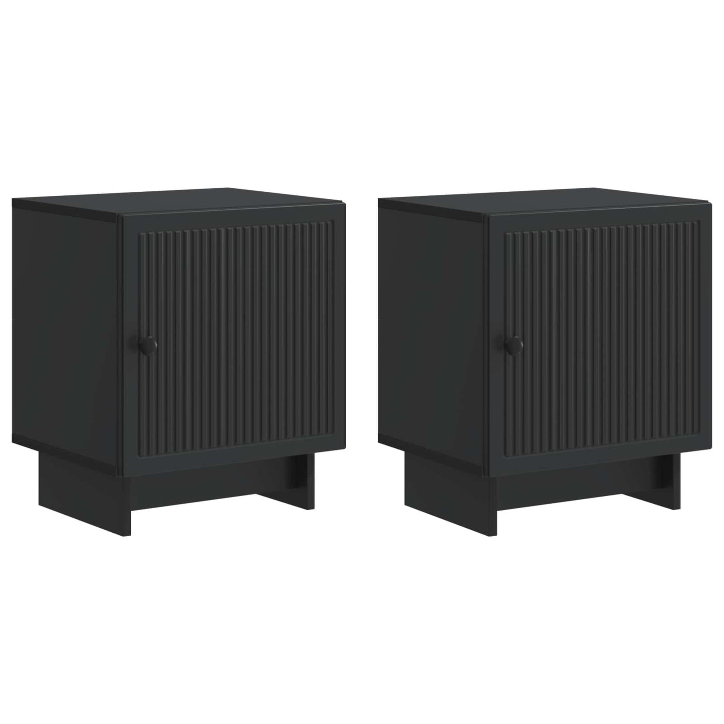 vidaXL Bedside Cabinet 2 pcs Black 43 x 34.5 x 50 cm Engineered Wood
