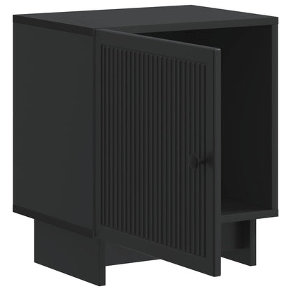 vidaXL Bedside Cabinet 2 pcs Black 43 x 34.5 x 50 cm Engineered Wood