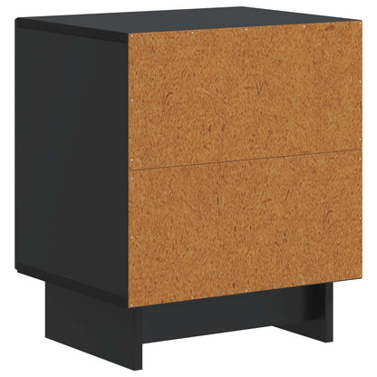 vidaXL Bedside Cabinet 2 pcs Black 43 x 34.5 x 50 cm Engineered Wood