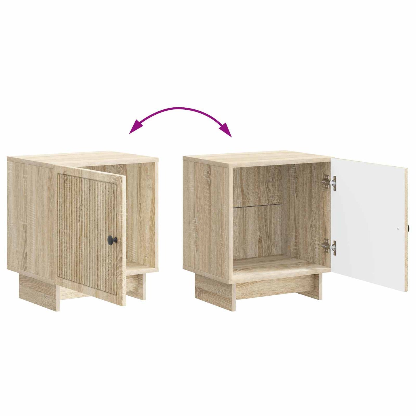 vidaXL Bedside Cabinet 2 pcs Sonoma Oak 43 x 34.5 x 50 cm