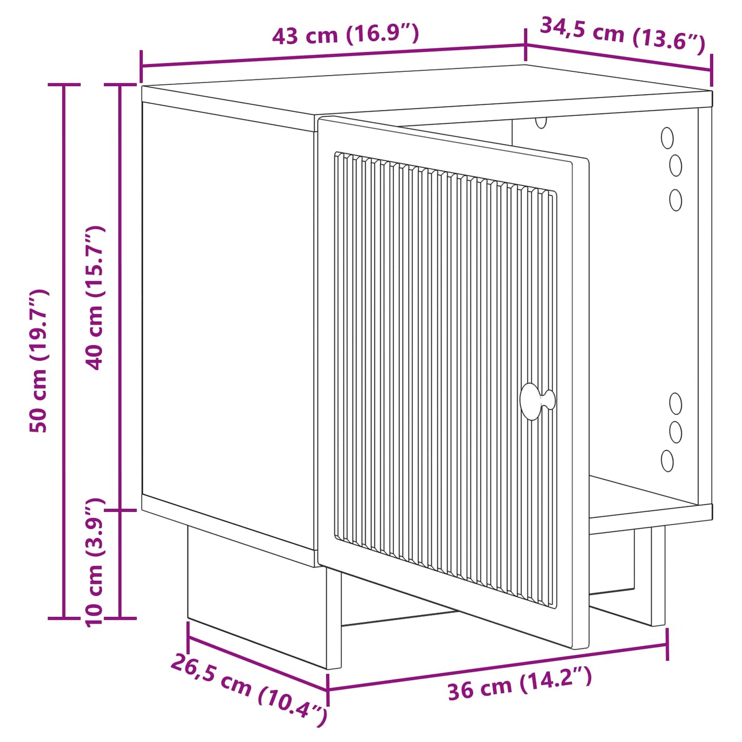 vidaXL Bedside Cabinet 2 pcs Sonoma Oak 43 x 34.5 x 50 cm