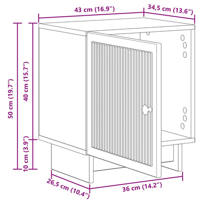 vidaXL Bedside Cabinet 2 pcs Sonoma Oak 43 x 34.5 x 50 cm