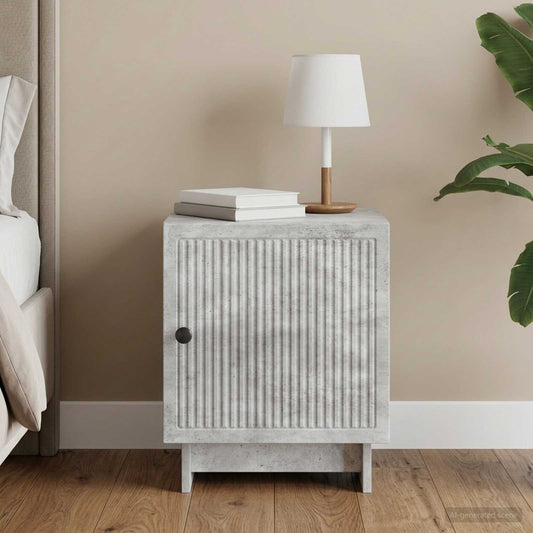 vidaXL Bedside Cabinet Concrete Grey 43 x 34.5 x 50 cm Engineered Wood